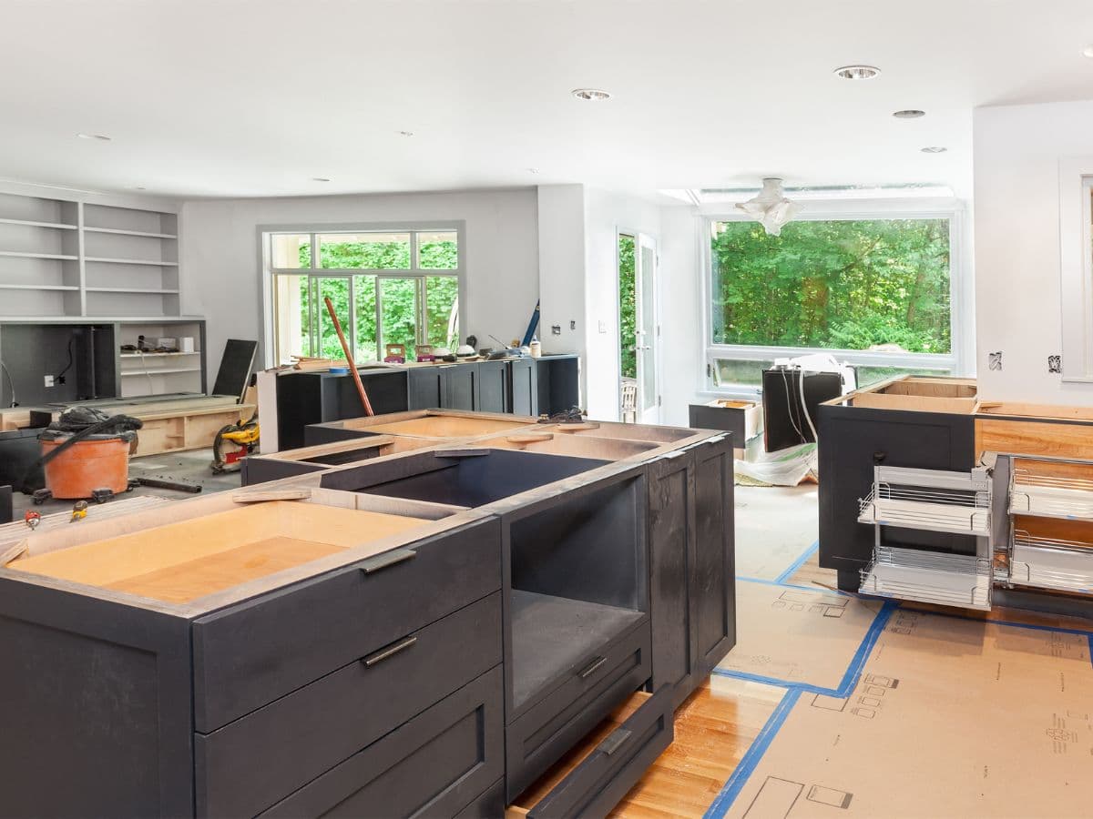 Handy Danny kitchen island under renovation